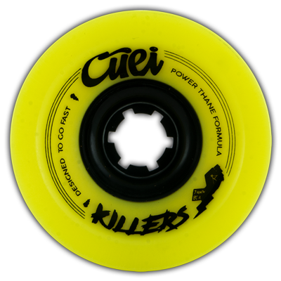 Cuei Skate Race Wheels Longboard Killers Powerthane 74mm 80A Yellow